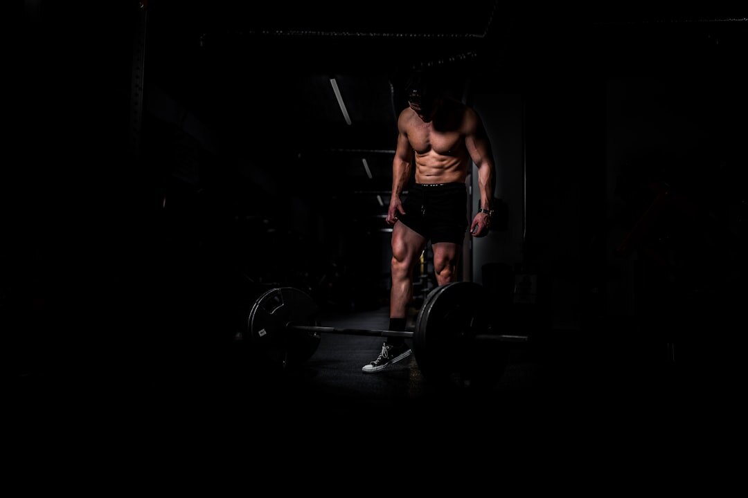 athlete training hard
