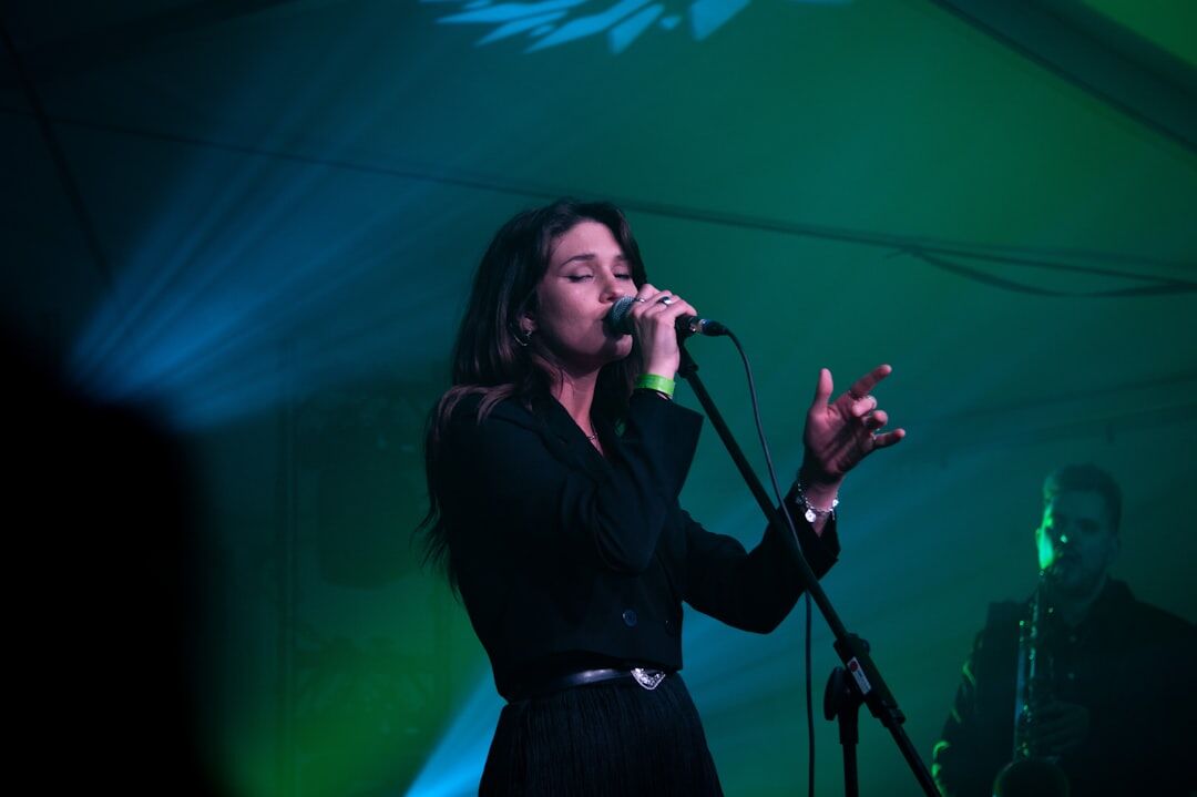 singer performing on stage